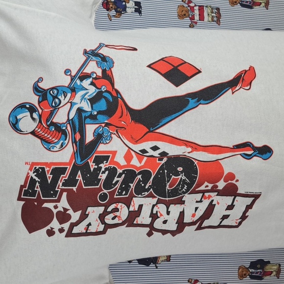 DC Comics Harley Quinn official classic retro graphic Med white & red t-shirt - Picture 2 of 6